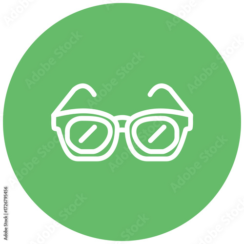 Glasses line icon style