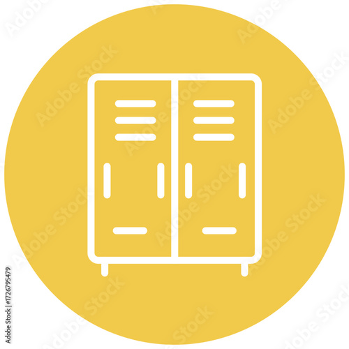 Lockers line icon style