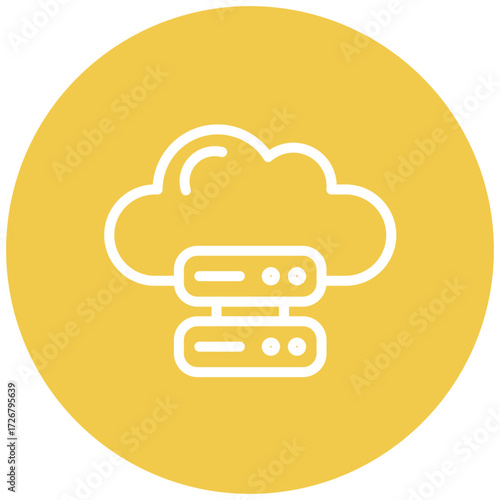 Cloud Server line icon style