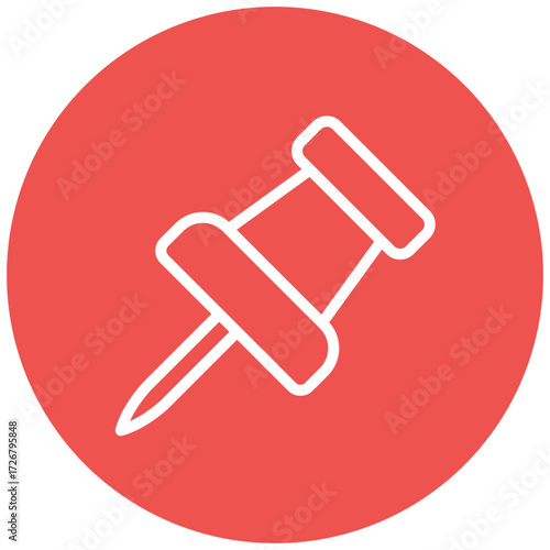 Push Pin line icon style