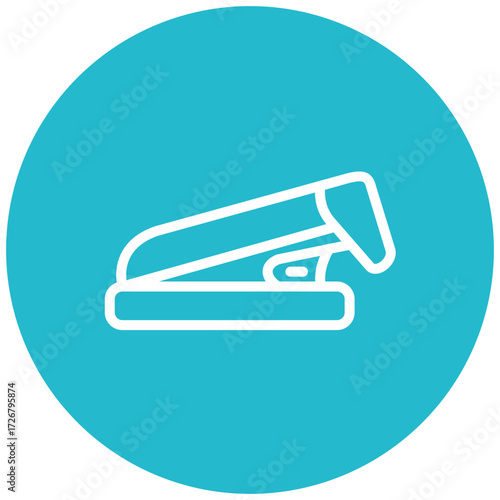 Stapler line icon style