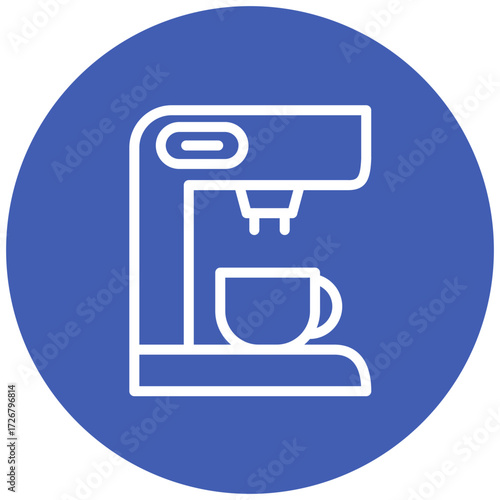Coffee Machine line icon style