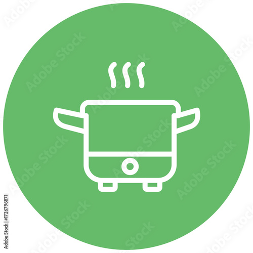 Fryer line icon style