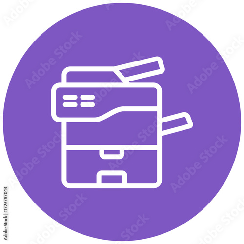 Photocopier line icon style