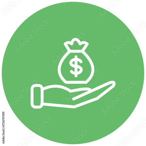 Wealth line icon style