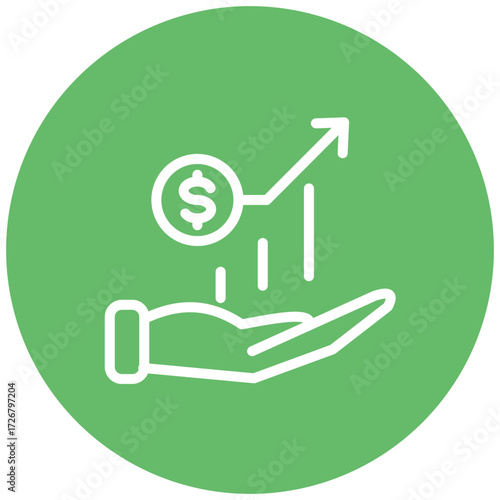 Revenue line icon style