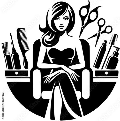 Women hair cut and barbershop