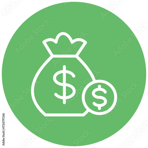 Debt line icon style