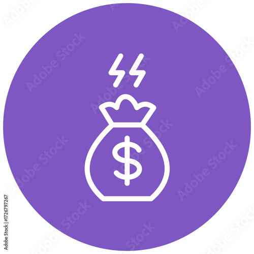 Expenses line icon style