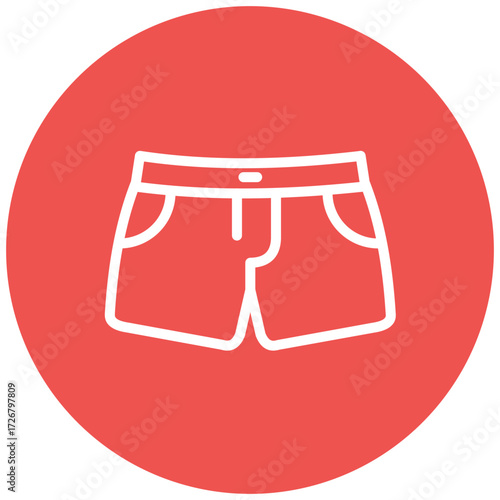 Shorts Line Icon Style
