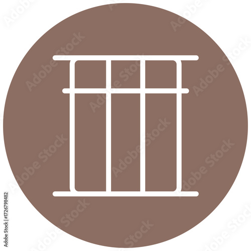 Jail Line Icon Style