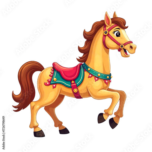 horse toy isolated on white