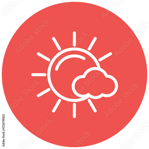 Sunny Line Icon Style