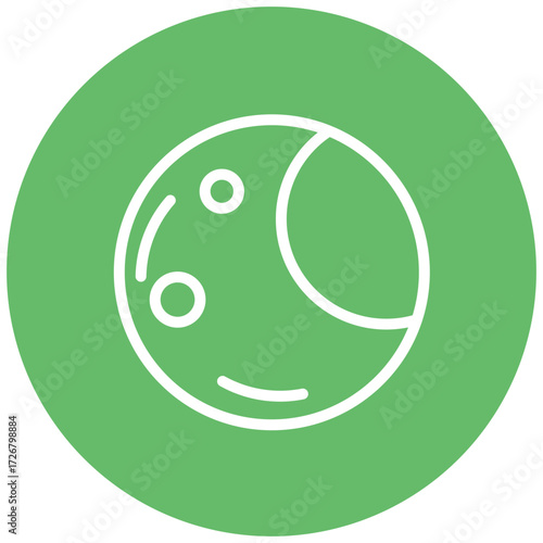 Full Moon Line Icon Style