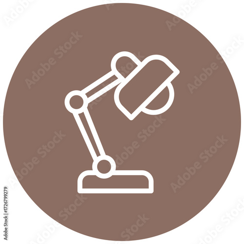 Table Lamp Line Icon Style