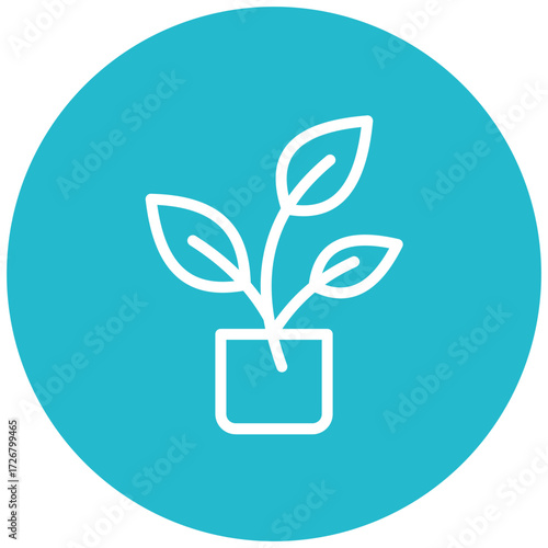Plant Line Icon Style