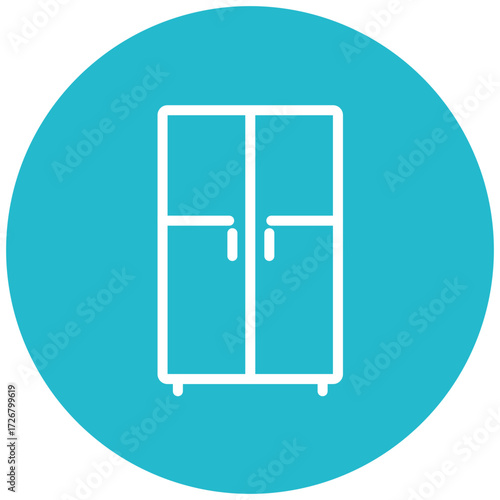 Cupboard Line Icon Style