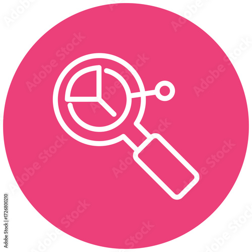 Market Research Line Icon Style