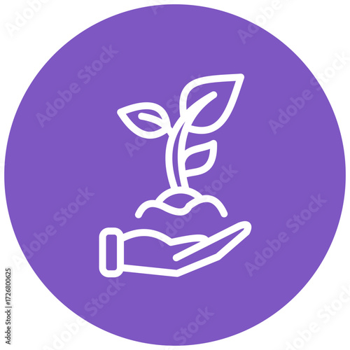 Replant Line Icon Style
