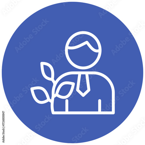 Ecologist Line Icon Style