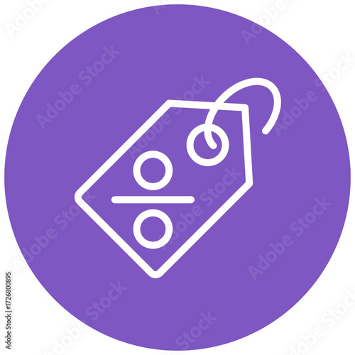 Sale Tag Line Icon Style