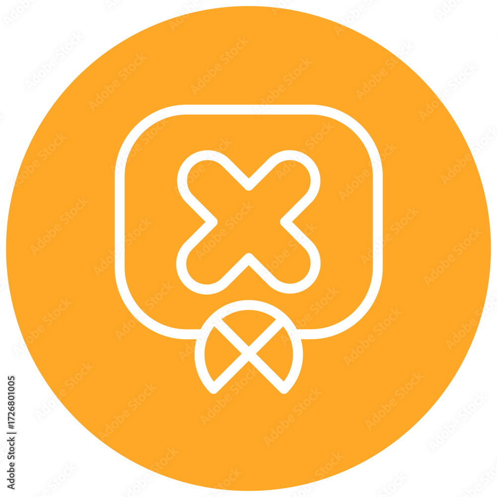 Obraz premium Close Line Icon Style