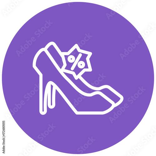 Heel Sale Line Icon Style