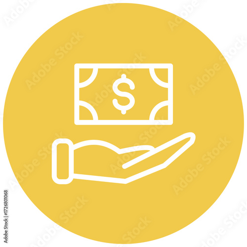 Cashback Line Icon Style