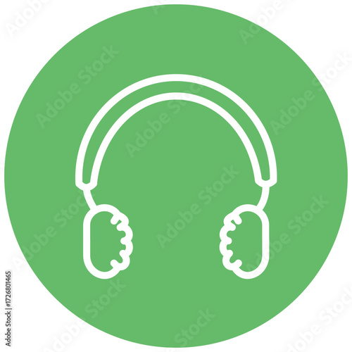 Earmuffs Line Icon Style