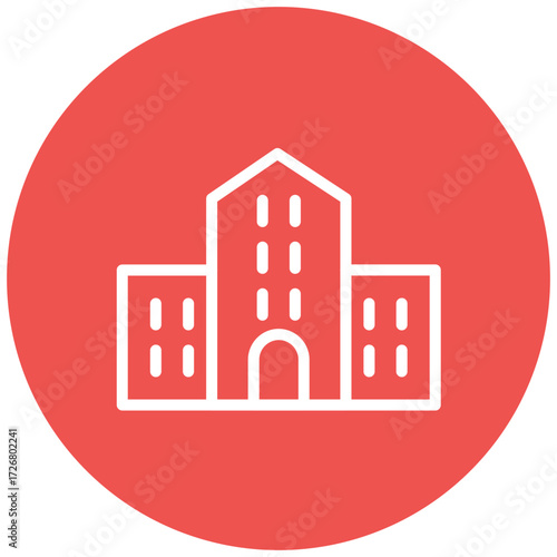 Apartments Line Icon Style