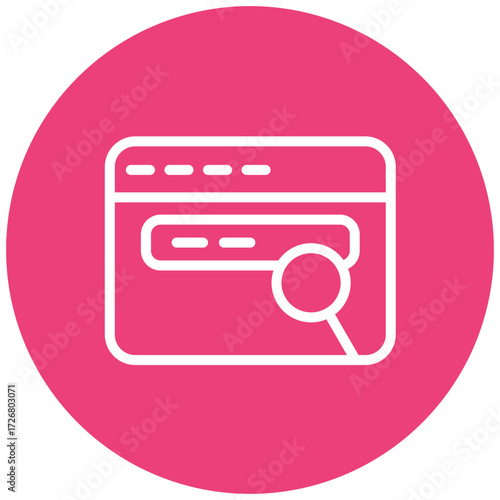 Search Bar Line Icon Style