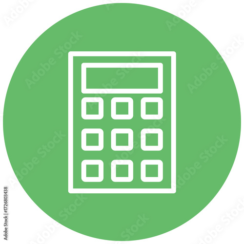 Calculator Line Icon Style