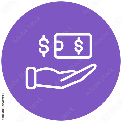 Bankruptcy Line Icon Style
