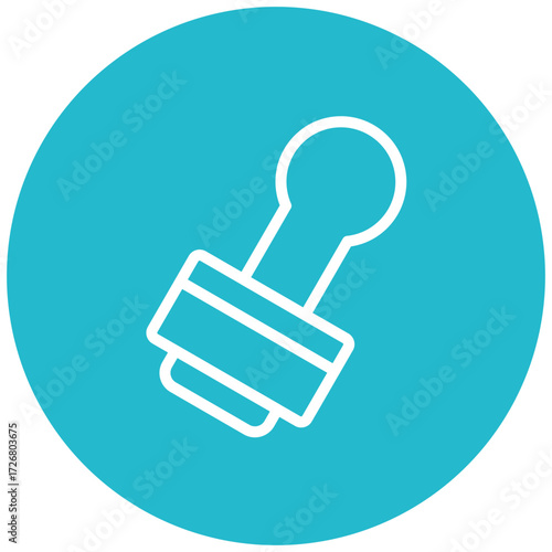 Stamped Line Icon Style