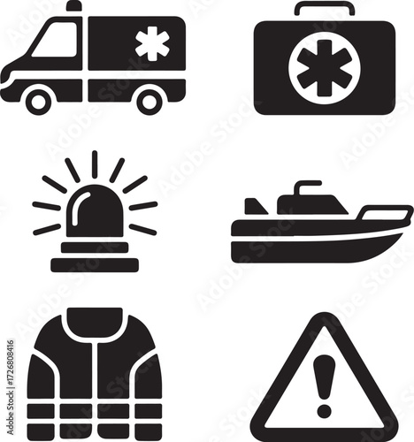 Emergency safety icons help protect lives and property