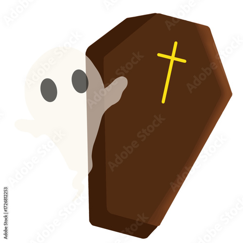 ghost and casket
