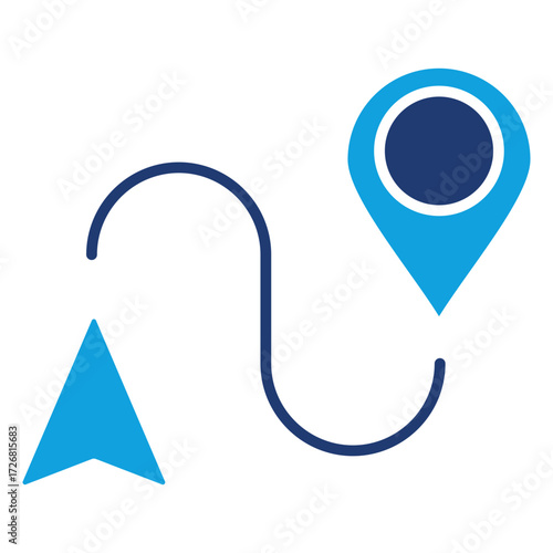 Gps Flat Blue Icon