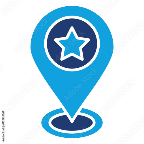 Place Flat Blue Icon