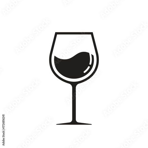 Wine glass icon vector symbol template