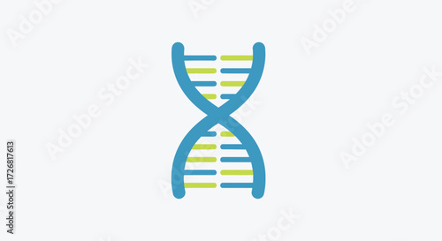 A stylized illustration of a DNA double helix structure, showcasing genetic code.