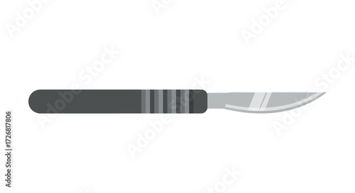 A detailed illustration of a surgical scalpel, isolated on white background.