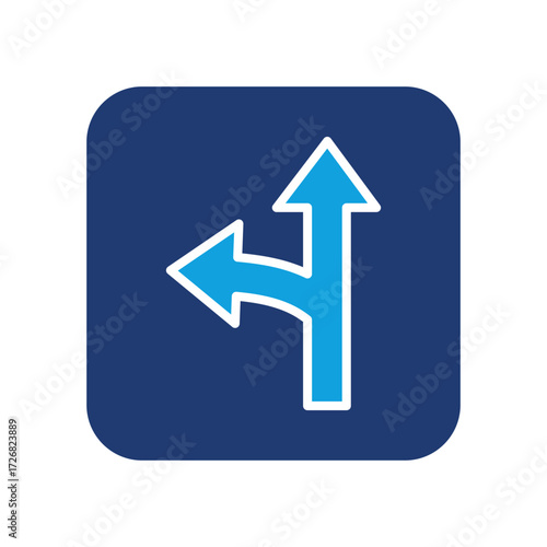 Sign Flat Blue Icon