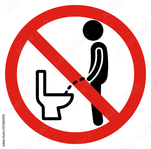 no peeing standing up sign