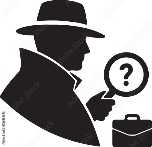 Detective Private Investigator Icon Vector