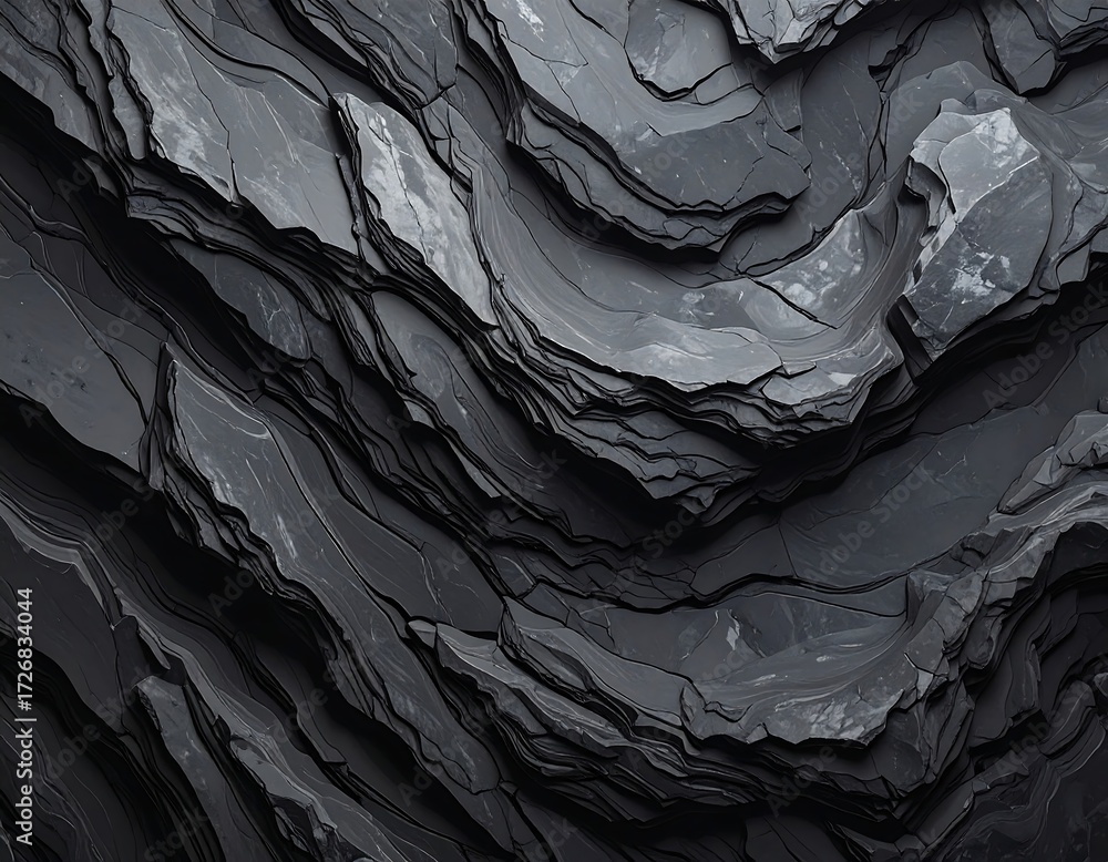 Fototapeta premium Dark layered rock texture