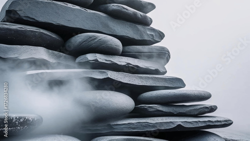 Stacked Dark Grey Stones
