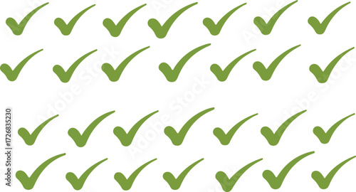 Achieve success with this seamless pattern of green check marks, perfect for emphasizing positive results and validated tasks in your next project