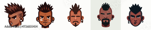 Avatar of a man with a mohawk and pierced ears, dark skin, and a rebellious expression.