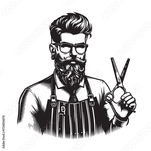 vector illustration of a warrior with sword and shield