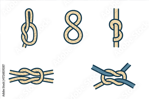 Essential knot techniques for beginners showing different types of knots and their formations clearly